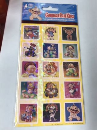 Topps Garbage Pail Kids Series 1 2 Sheet Sticker Pack Set Adam Bomb Gang Rare 2