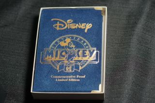 1988 Disney 60 Years Mickey Mouse Steamboat Willie Commemorative Silver Coin