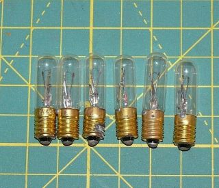 Vintage C - 6 Miniature Base Christmas Twinkling Tube Light Bulbs Set Of 6 " Japan "