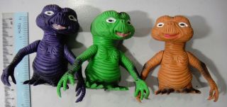 Vintage Hong Kong Et The Extra - Terrestrial Rubber Toy X 3 Color