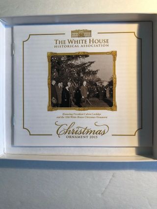 2015 White House Historical Association Christmas Ornament - Calvin Coolidge 2