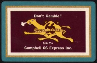 Vintage Playing Card Campbell 66 Express Inc Joker Humpback Camel Pictured