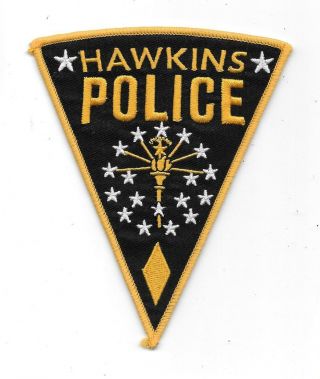 Stranger Things Tv Series Hawkins Police Logo Embroidered Patch Style 2