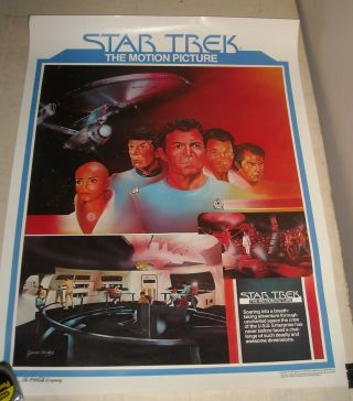 Rolled 1979 Star Trek The Motion Picture Coca Cola Premium Pinup Poster 18 X 24