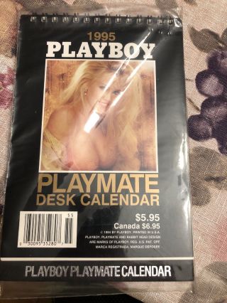 Vintage - 1995 Playboy Playmate Desk Calendar With Plastic