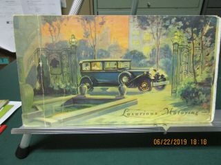 1930 Packard Moving Limo Color Sales Folder - - Rare,  Car Moves When You Open
