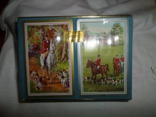 Congress Vintage Equestrian Horse Dog Hunting Playing Cards
