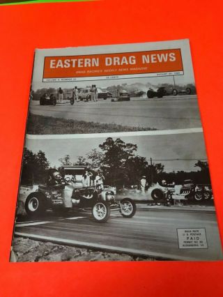 Vintage August 1965 Eastern Drag News Vol.  4,  No.  22