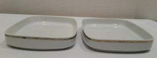 Vtg Delta Airlines Air Lines Serving Trays By Wessco International W/ Gold Trim
