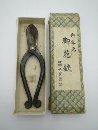 Vintage Signed Japanese Bonsai Ikebana Pruning Shears Scissors Flower Arranging