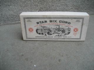 Vintage American Thread Co.  Star Six Cord Spool Box