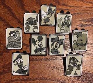 Disney Pin Set Wdw Character Snapshots Picture Frames Mickey Stitch Dumbo