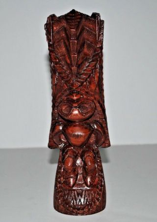 Kane Tiki God Of Health And Happiness Hawai Wood Carved