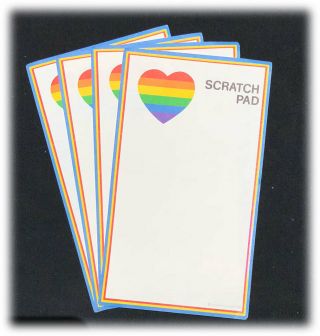 Vintage Gay Pride Rainbow Colors Heart Scratch Stationery Loose Note Sheets 4