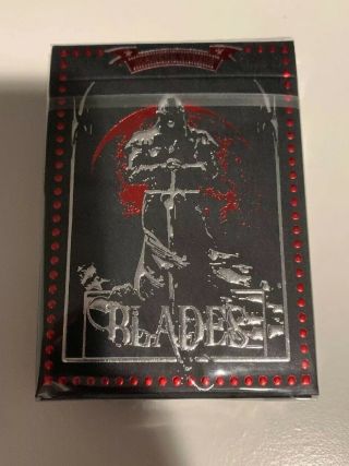 Signed Card De’vo’s Blades Blood Moon Masters Series Playing Cards.  Deck