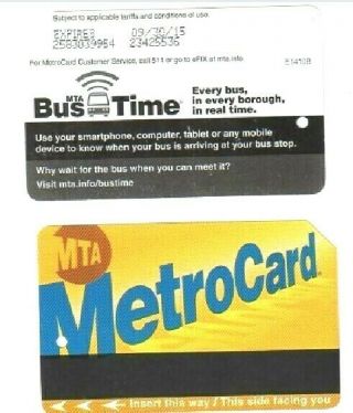Nyc Metro Card _ _ Mta Bus Time [ English] _ _ Expired Metrocard