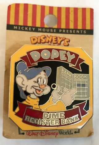 Walt Disney World 2004 Pin Dopey Dime Register Bank Vintage Limited Edition 2500