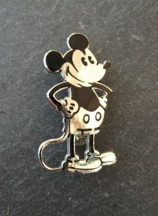 Vintage 1930s Mickey Mouse Sterling Silver & Black Pin Disney Charles Horner?