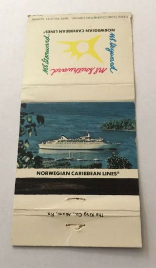 Vintage Matchbook Cover Matchcover Norwegian Caribbean Ship Lines