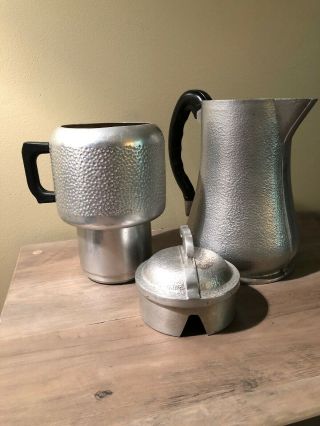 VTG Guardian Service Brand Hammered Aluminuim 8c Drip Coffee Pot Stove Top Decan 7