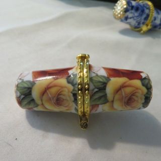 Lovely Sewing Needle And Thimble Holder,  Porcelain