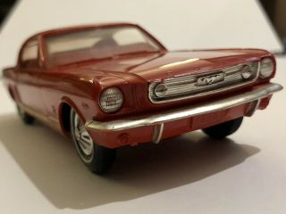 1966 Red Ford Mustang Fastback Plastic Dealer Model Promo Radio Philco Ford 1/24