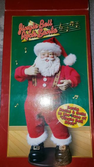 Vintage 1st Edition Jingle Bell Rock Dancing Christmas Santa W/ Box