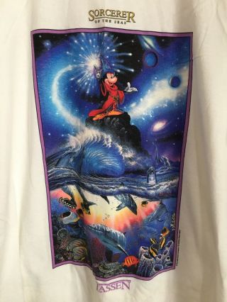 Vintage 80s 90s Disney Sorcerer Of The Seas Mickey Christian Lassen T Shirt Xl