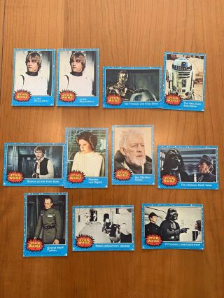 1977 Topps Star Wars 1st Series 1 - 66 Blue Card Set Ex, 2