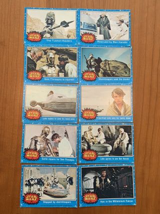 1977 Topps Star Wars 1st Series 1 - 66 Blue Card Set Ex, 4