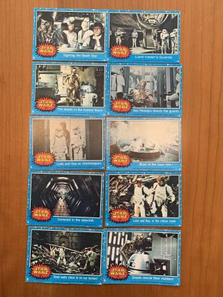 1977 Topps Star Wars 1st Series 1 - 66 Blue Card Set Ex, 5