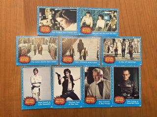 1977 Topps Star Wars 1st Series 1 - 66 Blue Card Set Ex, 7
