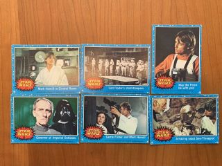 1977 Topps Star Wars 1st Series 1 - 66 Blue Card Set Ex, 8