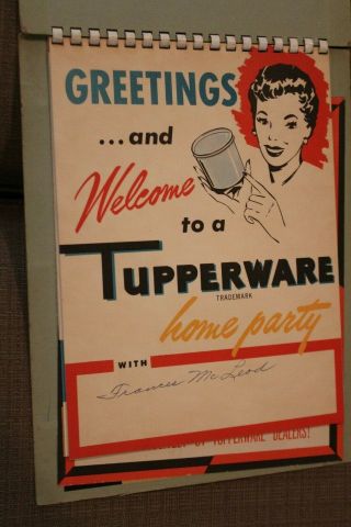 Vintage 1956 Tupperware Advertising Sales Folder
