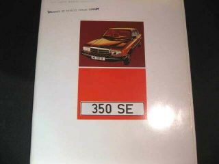 Vintage Car Sales Brochure Mercedes - Benz 1973 350 Se German Text