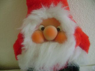 Vintage Santa Claus Plush Doll Rubber Face 14 " Rennoc Corp.  1982 Usa Made