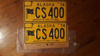 Alaska License Plate Pair Cs400 Fast 1974 Lqqk