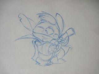 2002 Walt Disney Lilo & Stitch Production Art Drawing " Stitch " (b)