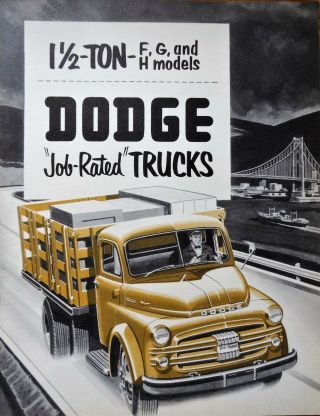 1951 Dodge Truck " Job Rated " Truck Sales Brochure