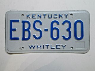 1 - 1998 Base.  Kentucky Interim Issue License Plate.  - Ebs - 630.  Good,  Cond.  Nos.