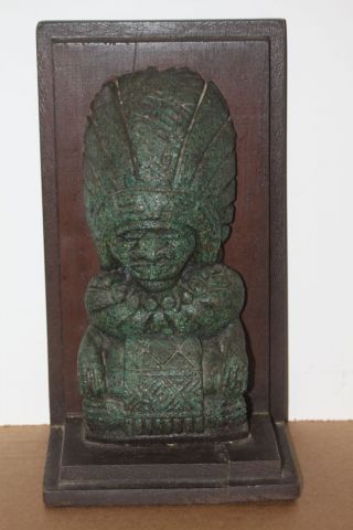 Vintage Aztec Mayan 10 " Souvenir Statue Sculpture