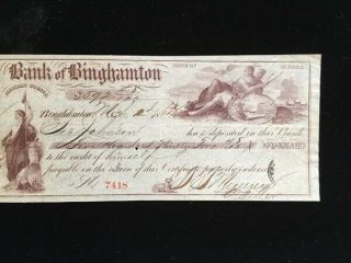 U.  S.  Certificate Of Deposit 1861 Bank Of Binghamton Ny