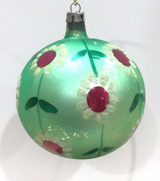 Vintage Handpainted Christmas Ornament Made In Poland
