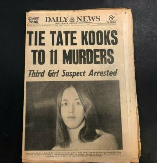 1969 Dec.  3 Ny Daily News Newspaper Charles Manson/tate Murders Pgs 1 - 114