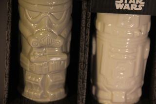 Star Wars Geeki Tiki Mug Set Of 2 Series 1 R2 - D2 & Stormtrooper Think Geek