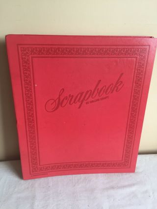 Vintage Red Photograph Family Scrapbook Album Deluxe Craft 96 Pages
