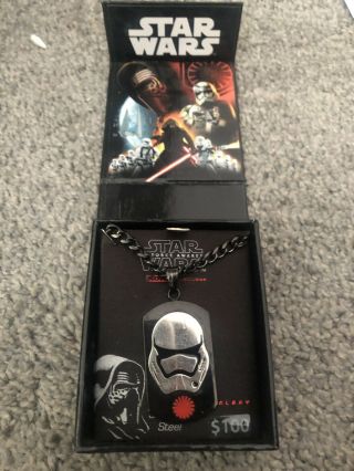 Star Wars Stainless Steel Storm Trooper Dog Tag Necklace
