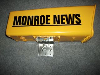 Large Monroe News Newspaper Tube With Bracket And Ubolt.