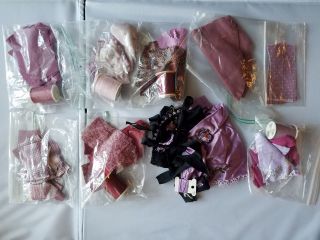 Vintage Pre - Cut Barbie Doll Clothing Pattern Fabric & Materials Craft Purple