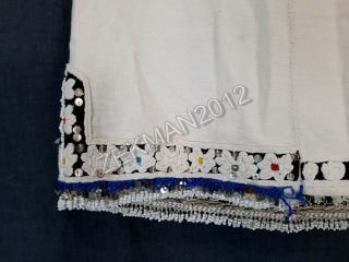 Antique Textile Festive Folk Balkan Macedonian Cotton Women ' s Shirt From Prilep 3